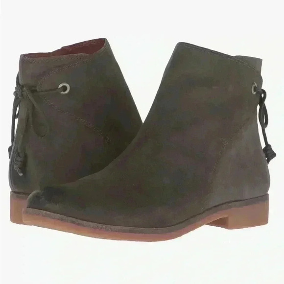 Lucky Brand Shoes - Lucky Brand women’s Gwenore suede ankle Bootie color dark moss powell sz 7.5